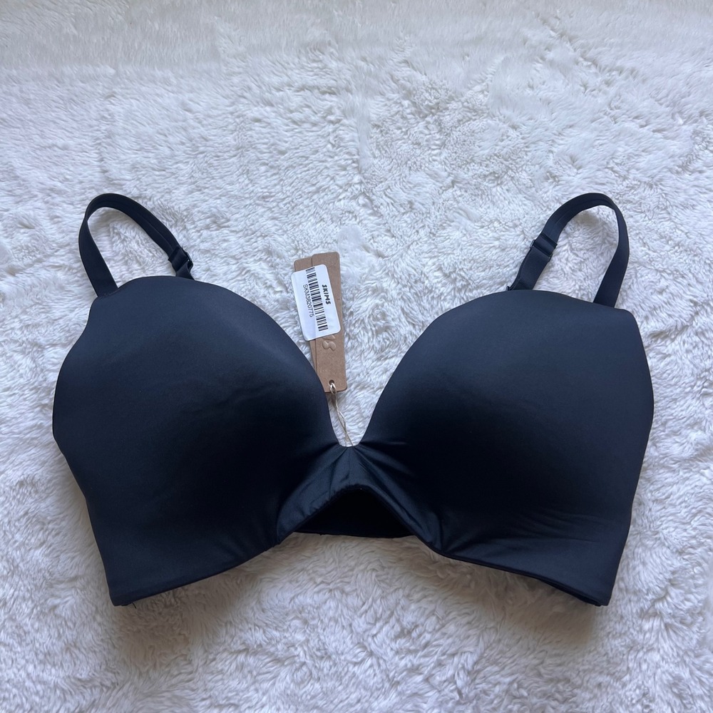SKIMS Wireless Form Maternity Nursing Bra Onyx Black PL-PLG-7704W Size 34DD NWT